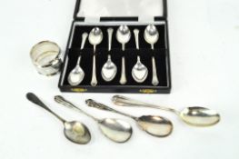 A set of six Elizabeth II teaspoons by Roberts & Dore Ltd together with other items