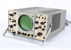A Solartron oscilloscope, marked CX 1441, CX 1443, serial no. 157789 to reverse, portable,