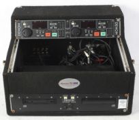 A Denon DN-2000F Mk III CD Player and Integrated Amplifier in case,