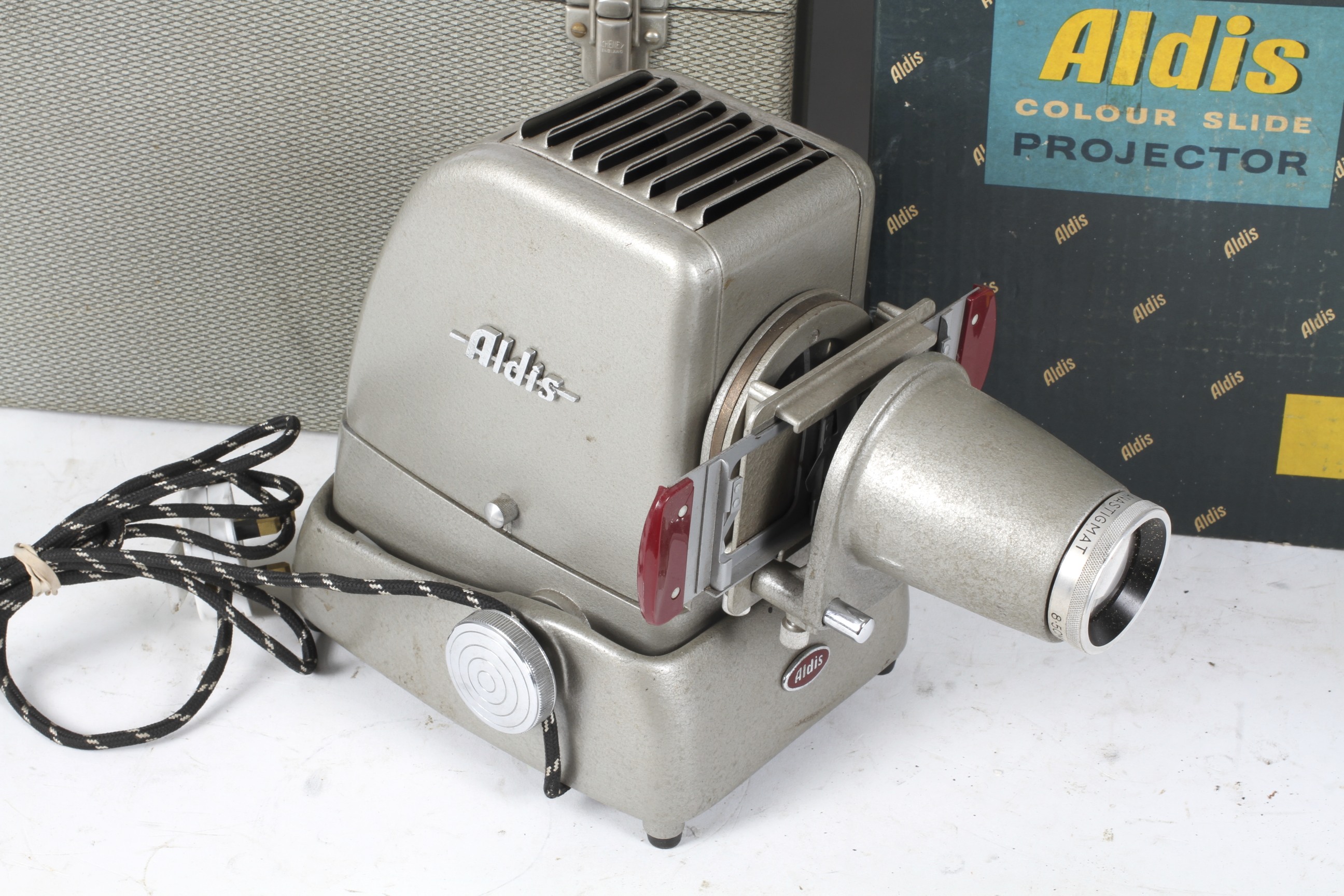 Four Aldis projectors, with 200/250 Voltage, some with lamps, - Image 2 of 5