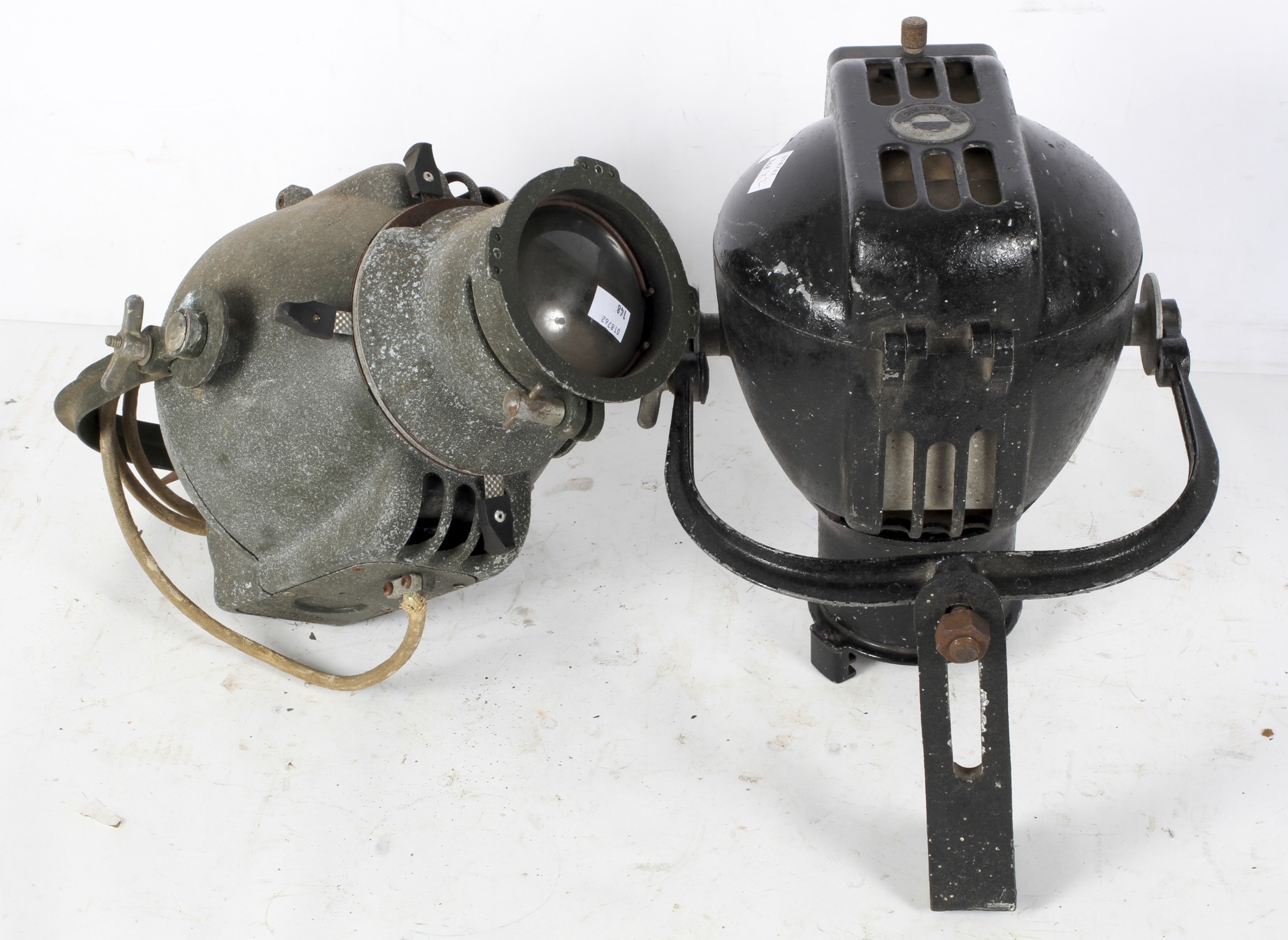 Two Strand Electric industrial lamps including one black example - Image 2 of 2