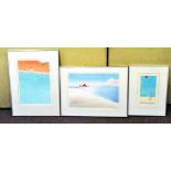 Three limited edition modern prints of summer scenes