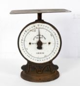 A set of Salter's Postal Parcel Balance scales, with white enamelled dial, 11lbs x 1/2 oz,
