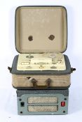 A Truvox RE-15 reel to reel tape recorder in green case, 39cm wide,
