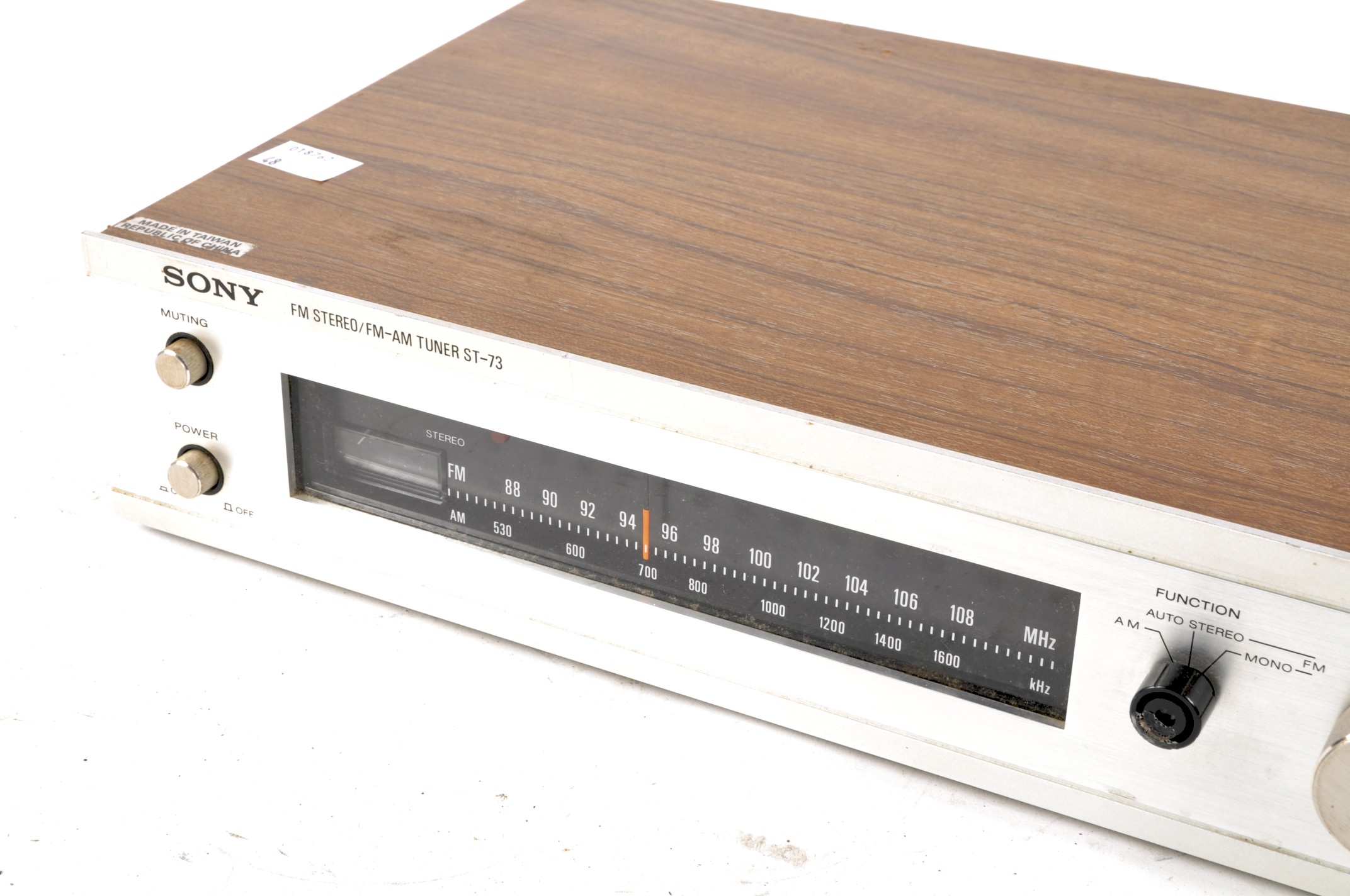 A 1970's Retro Sony Stereo FM/AM tuner ST-73, in part wooden veneered case, - Image 2 of 4