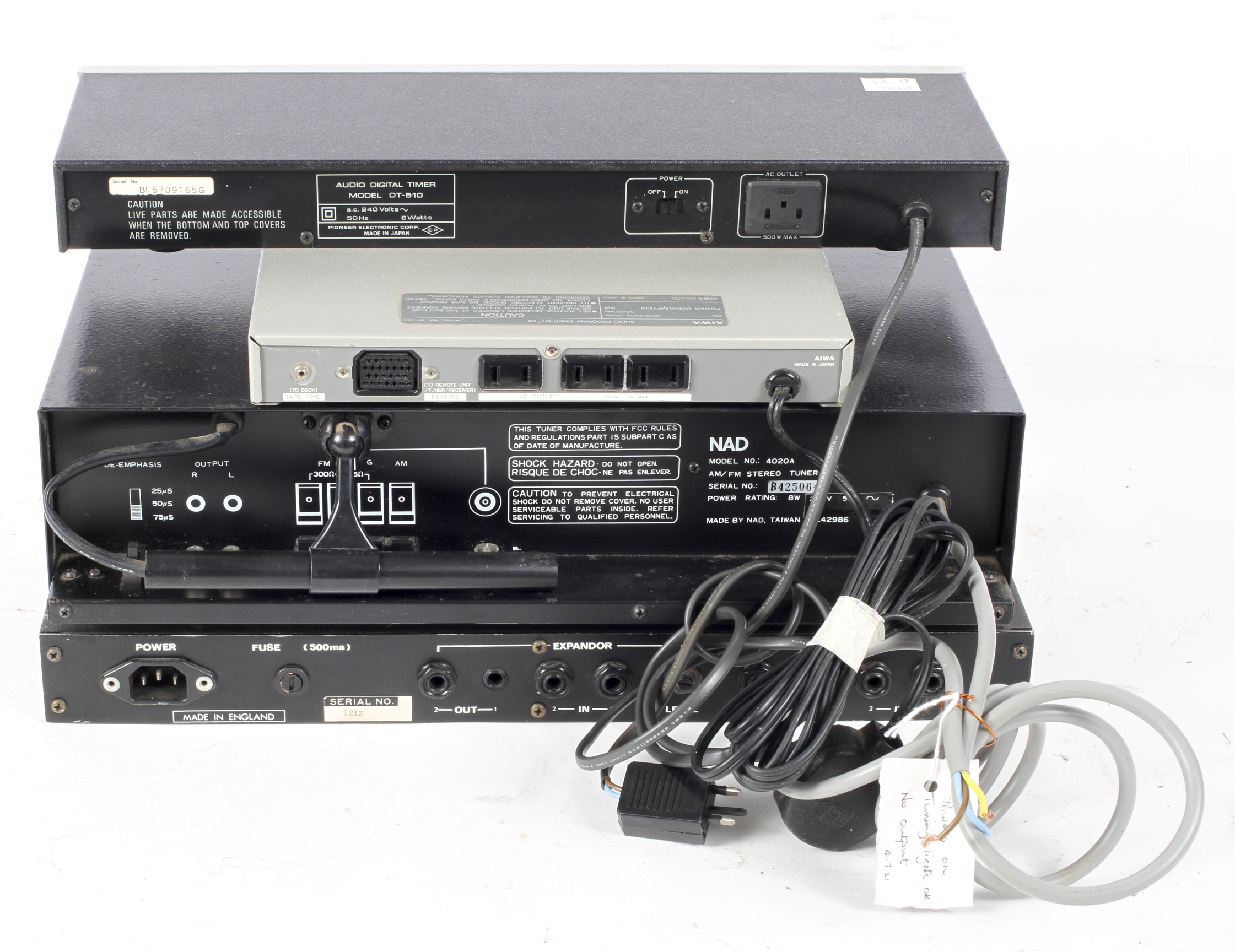 A NAD Stereo tuner 4020A, serial no. B4250648; a Compandor noise reduction unit BC-30, - Image 2 of 2