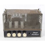 A 1960's Linear Conchord 30W valve amplifier, 15 ohms, four dials to the front, within a metal case,