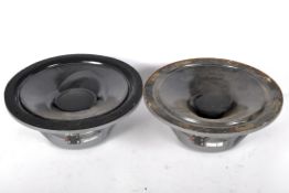 Two Goodman loudspeakers, each 15 inch, one bearing label for P/O 12689 39,