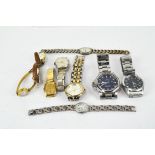 A selection of vintage wristwatches, including an 835 silver cased ladies wristwatch,