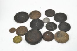 A selection of Georgian coins, mostly GB, including a George III cartwheel penny,