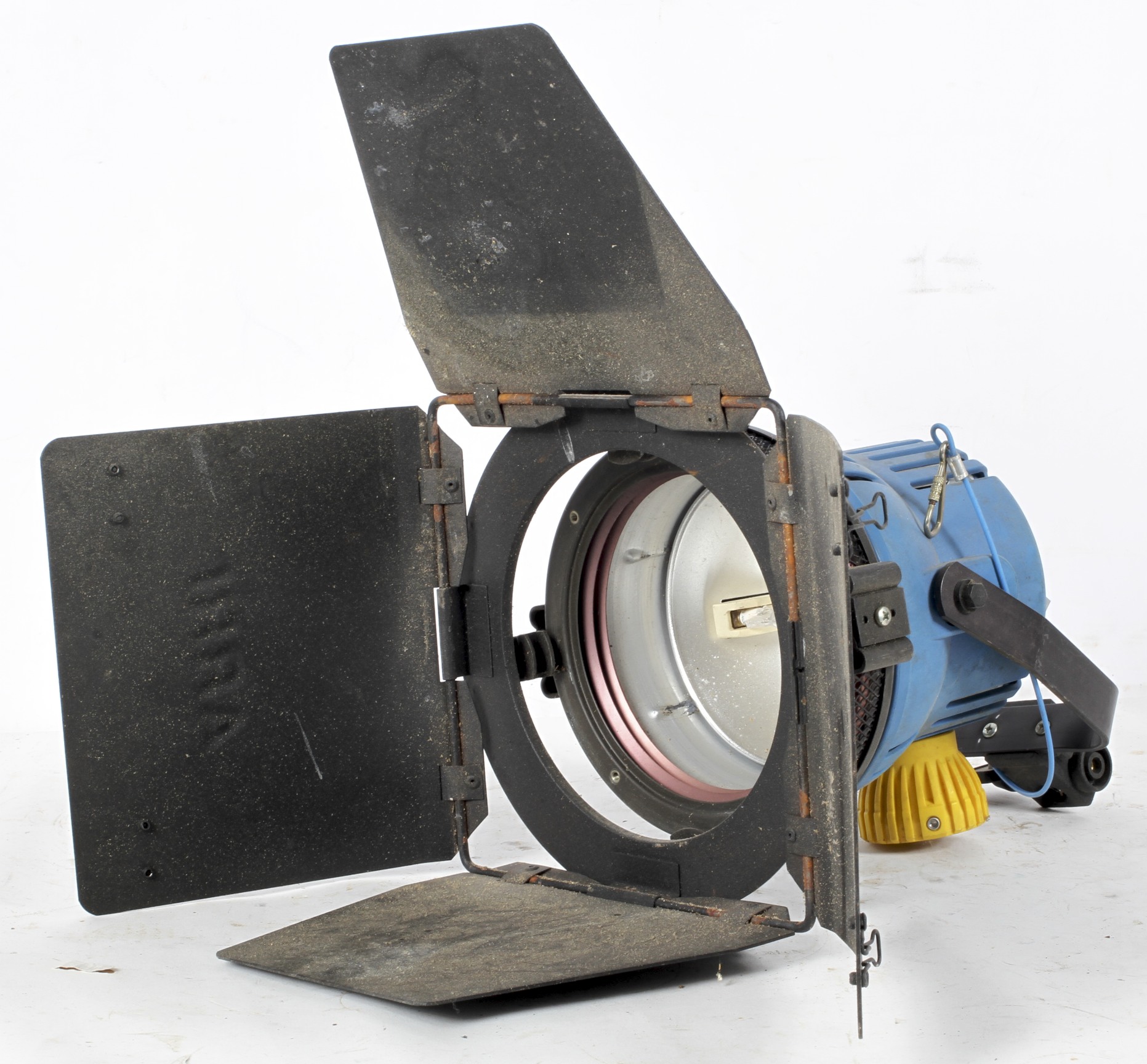 An Arrilite 800 tungsten floodlamp, AL800, 800 watts, in a blue metal case,