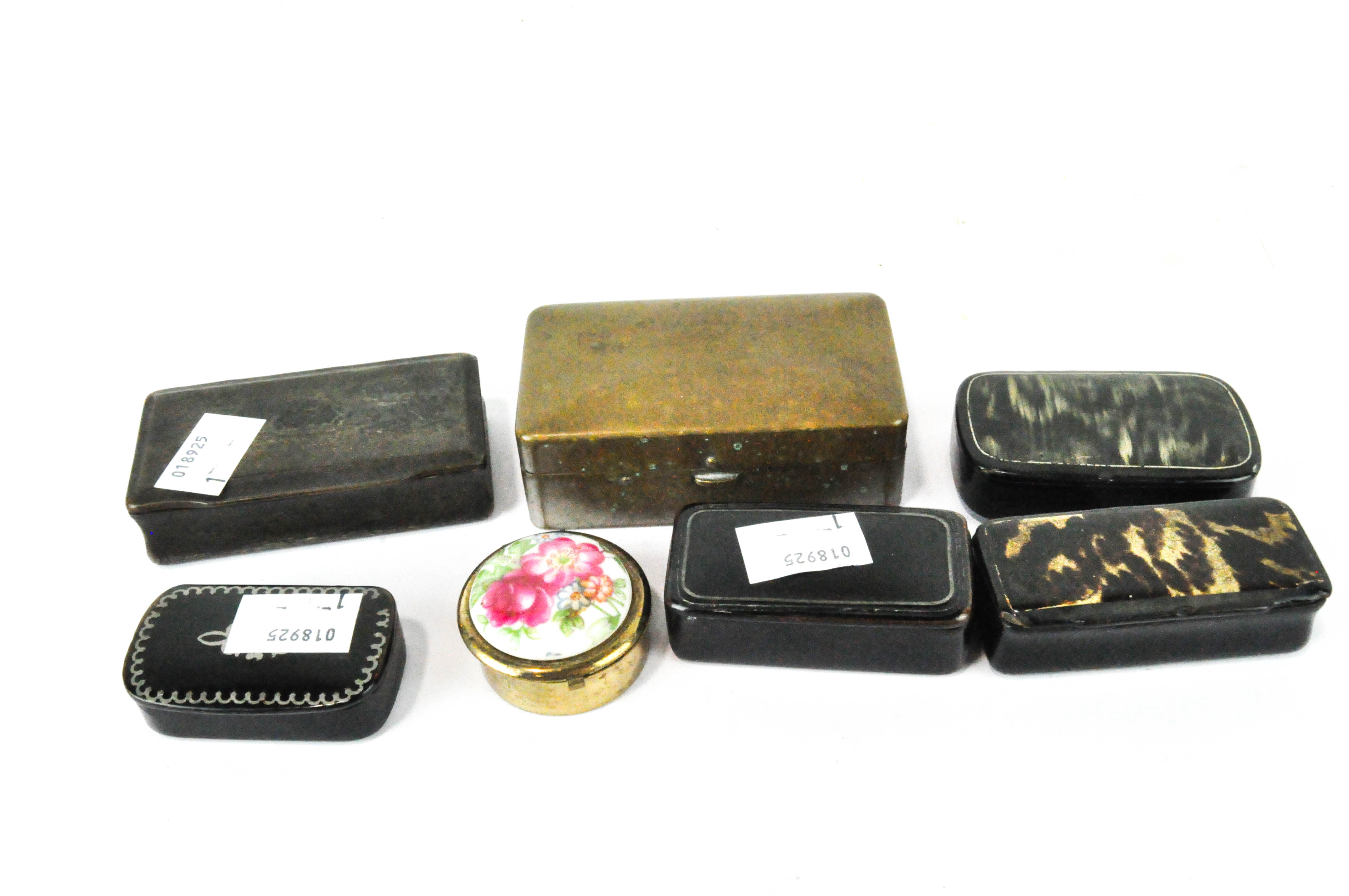 A selection of numerous snuff boxes, Victorian and later,