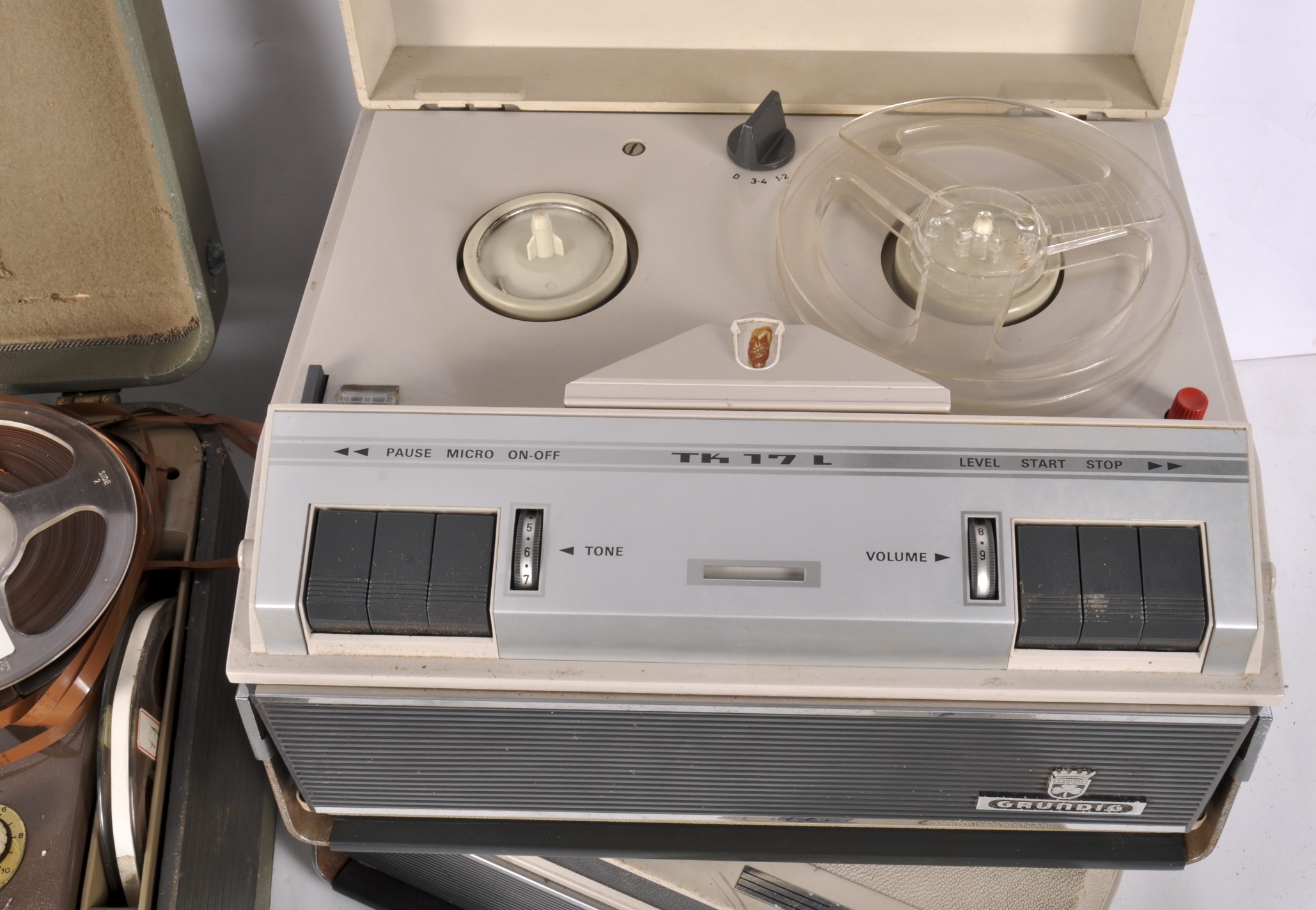 Three 1970s Grundig reel to reel portable tape recorders, comprising a TK14L, a TK17L and one more, - Image 3 of 4