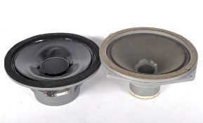 Two loudspeakers, comprising: a Goodman loudspeaker, Impedance 6 ohms, P/O 12689, 15 inch,