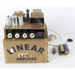 A vintage Linear L1/10 valve amplifier, in original box,