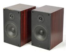A pair of Ditton Carina DC55 speakers, in stained wood case, serial no 00538, impedance f4 ohm,