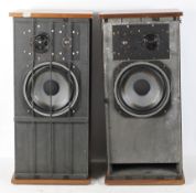 A pair of vintage Radford speakers, within wooden frames,