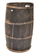 A 20th century coopered barrel,