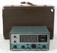 A Heathkit valve bands receiver, model RA-1, the frontal panel controlling the aerial trimmer,