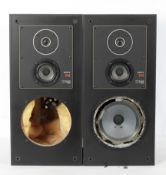 A pair of Sony E50 carbocon speakers, in wood effect cabinets,