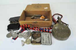 A selection of assorted collectables, including military related items,