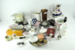 A selection of ceramics, glassware and games,