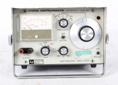 A vintage Lyons Instruments Cine/Square wave oscillator/signal generator, Type SQ-10,