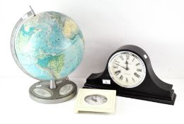 A contemporary table globe with a coloured printed paper cover, height 40cm,