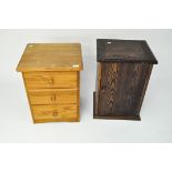 Two contemporary bedside cabinets,