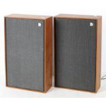 A pair of 1970's Kef Cantor speakers, series 21055, within wooden cases, 47cm x 28cm x 12cm,