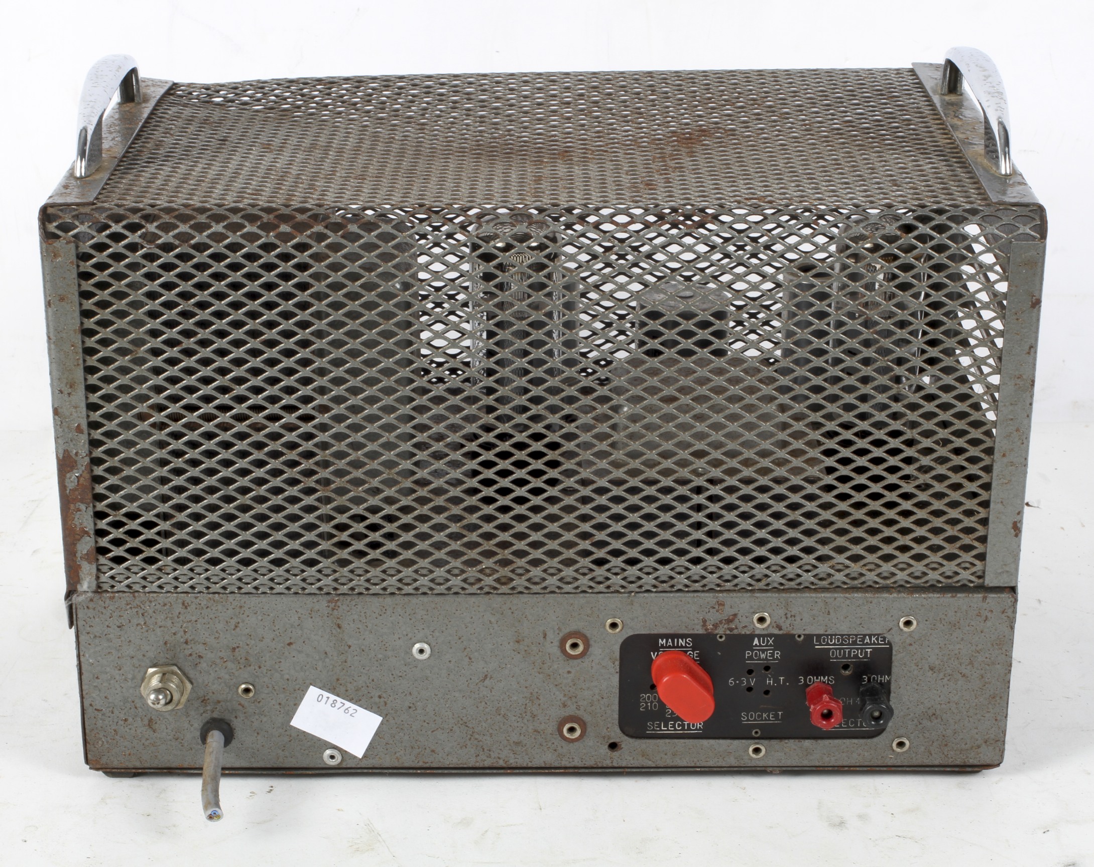 A 1960's Linear Conchord amplifier, 30 ohms, four dials to the front, within a metal case, - Image 2 of 2