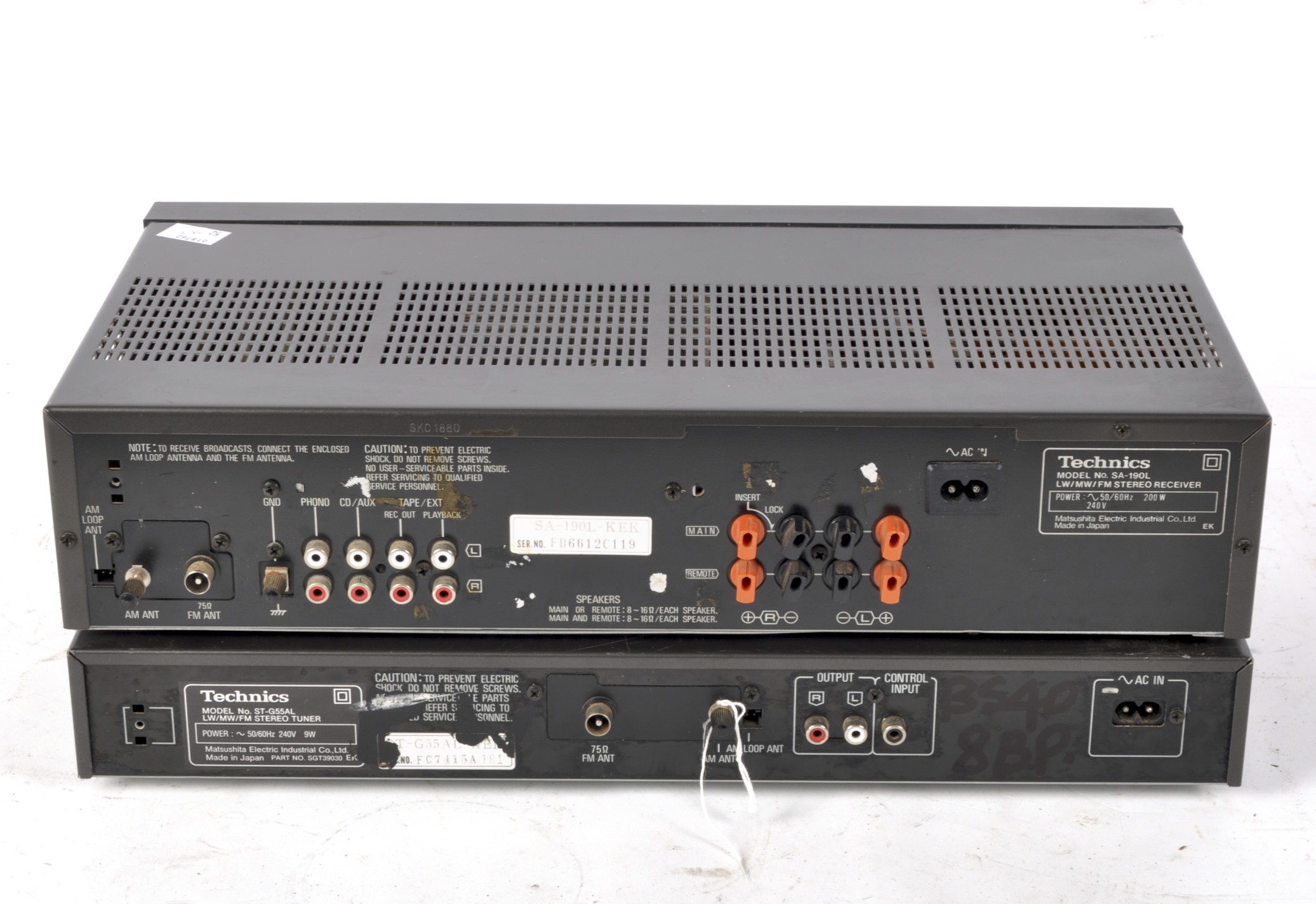 A Technics Stereo Receiver SA-190L, serial no, FD6612C119, - Image 2 of 2
