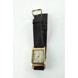 A Verity wristwatch, silvered dial with Arabic numerals, yellow metal case,