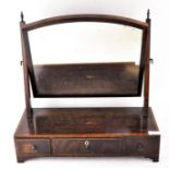 A late 19th/early 20th century mahogany dressing table swing mirror, together with jardiniere stand