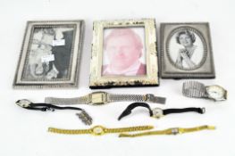 Three 20th Century silver plated photo frames,