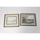 Two 20th century watercolours, both depicting river scenes, one signed to bottom right Roy Barber,