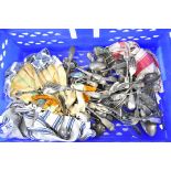 A large selection of silver plated flatware, including spoons, forks and much more,