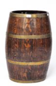 An early 20th century coopered barrel stick/umbrella stand,