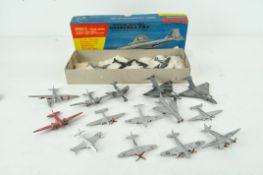 A collection of pre and post war Dinky aircraft, including a P.IB Lightning, Light aircraft