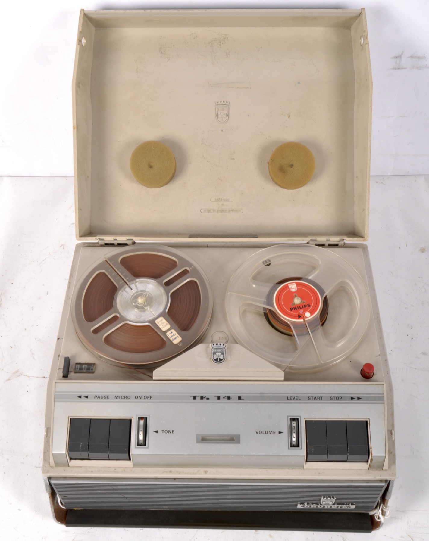 Three 1970s Grundig reel to reel portable tape recorders, comprising a TK14L, a TK17L and one more, - Image 4 of 4