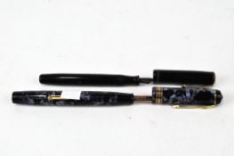 A Conway Stewart 'Duro' fountain pen, 14ct gold nib, together with a Parker fountain pen