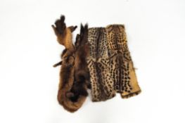 A collection of 20th century furs, including a muff, T.