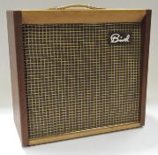 A retro 'Bird Big 15' Golden Eagle Amplifier, serial number BN5298, in pale brown leatherette,