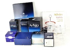 A collection of assorted glassware together with a selection of Aynsley ceramics