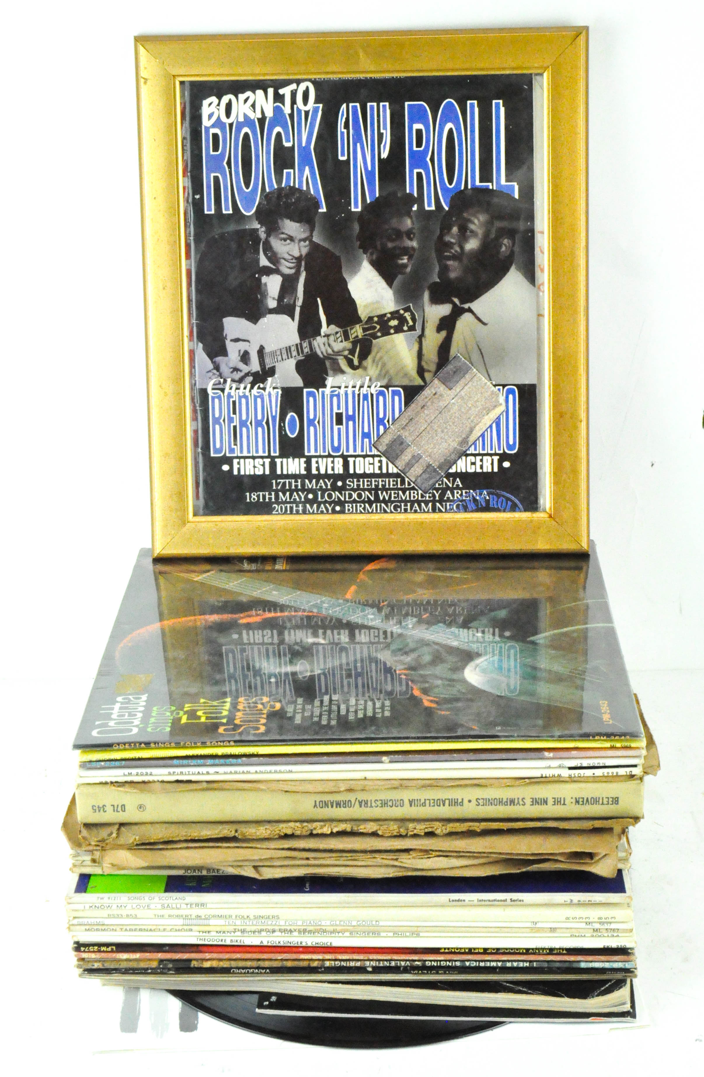 A selection of vintage Vinyl Records and musical memorabilia