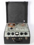 A portable Ferrograph Reel to Reel reel to reel recorder, serial number etched off,