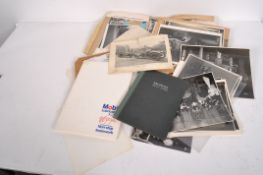 A collection of Kingston Hill Motor Works Ltd paperwork, including photos, paper clippings,