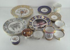 A collection of Royal Commemorative fine bone china, including examples by Coalport,