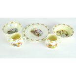 Five pieces of Bunnykins Royal Doulton child's ceramics