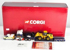 A Corgi 1:50 scale model set, Man TGA Nooteboon low loader and others